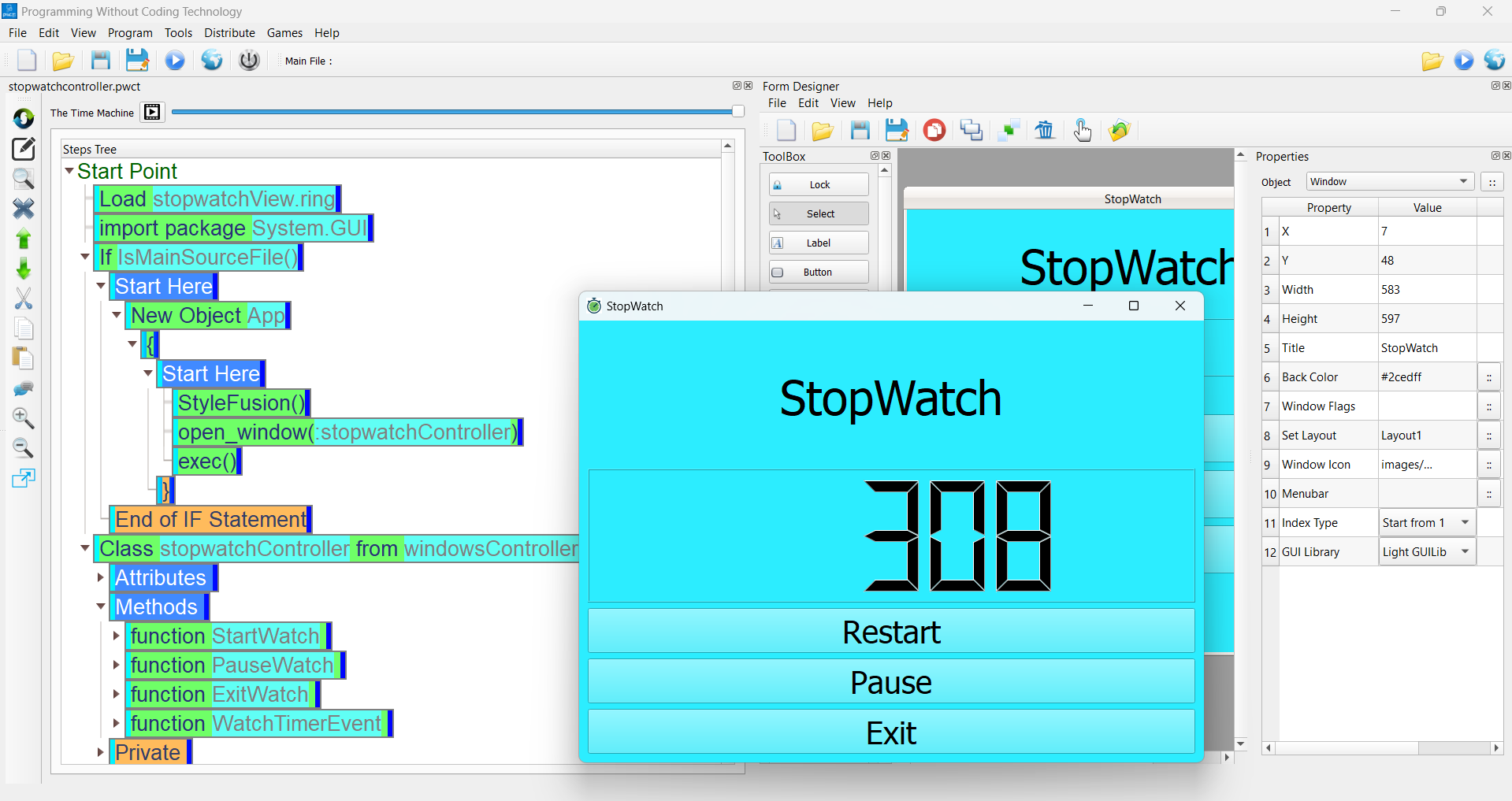 GUI Development in PWCT2